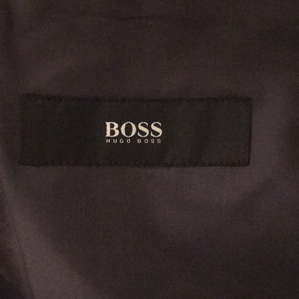 Hugo Boss Sunderland Velvet Striped Jacket Sport Coat Black w/ Brown Str… - Picture 2 of 16